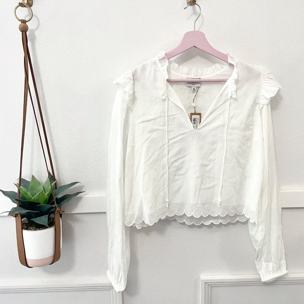 NWT Cami NYC Tiana Long-Sleeve Blouse White Size M - Picture 2 of 8